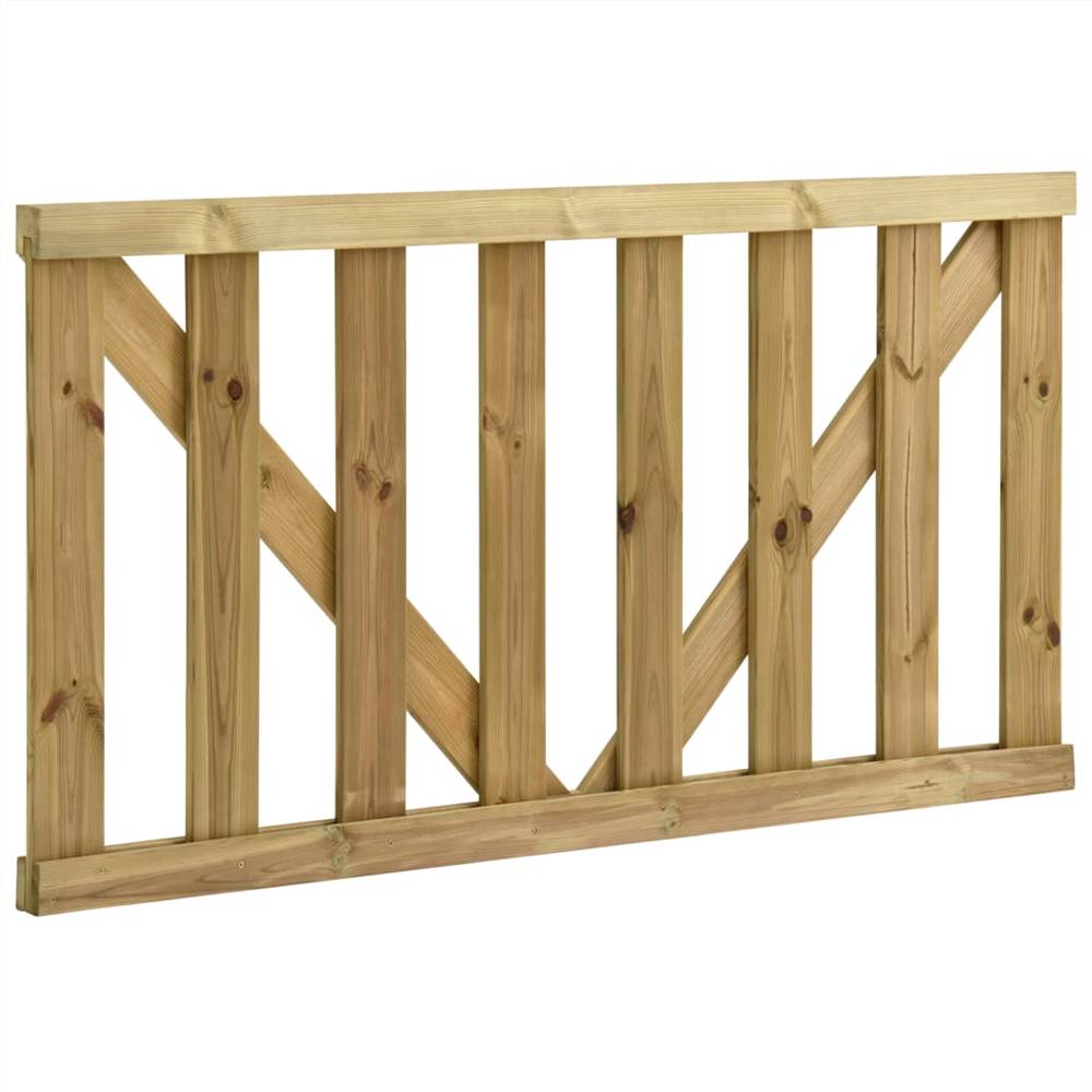 Garden Slats Gates 2 pcs Impregnated Pinewood 150x80 cm