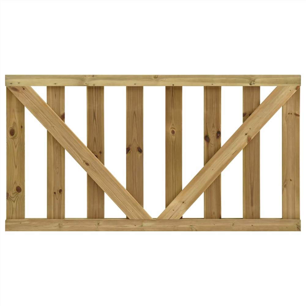 Garden Slats Gates 2 pcs Impregnated Pinewood 150x80 cm