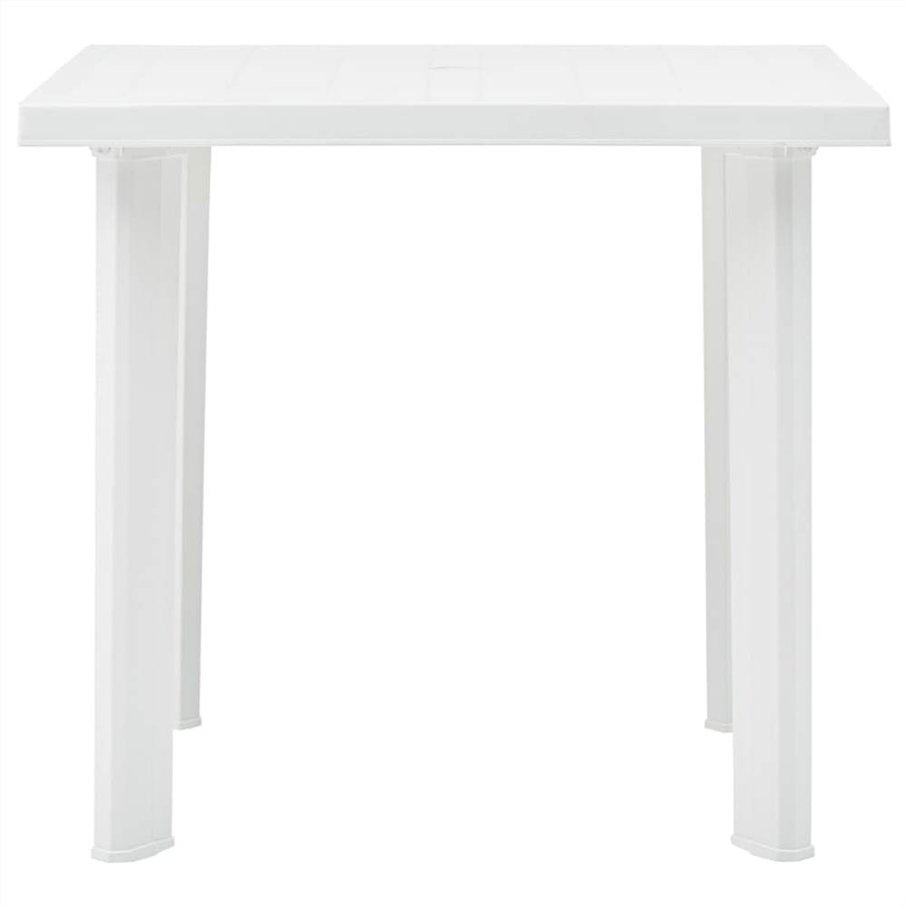 Garden Table White 80x75x72 cm Plastic