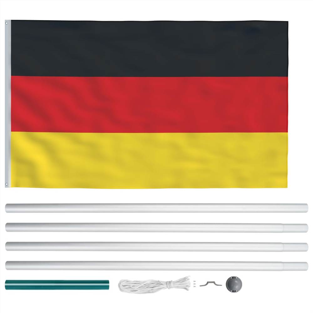 Germany Flag and Pole Aluminium 6,2 m