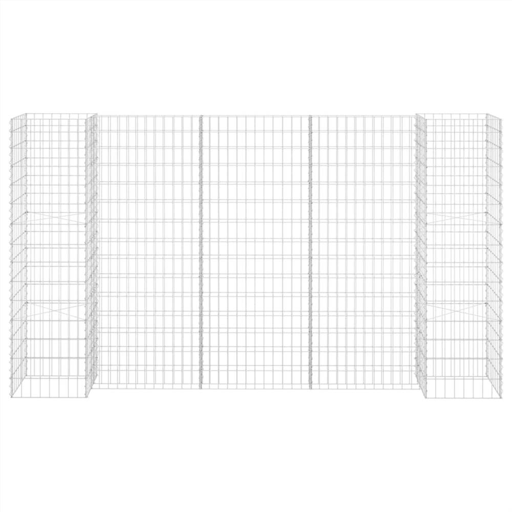 H-Shaped Gabion Planter Steel Wire 260x40x150 cm