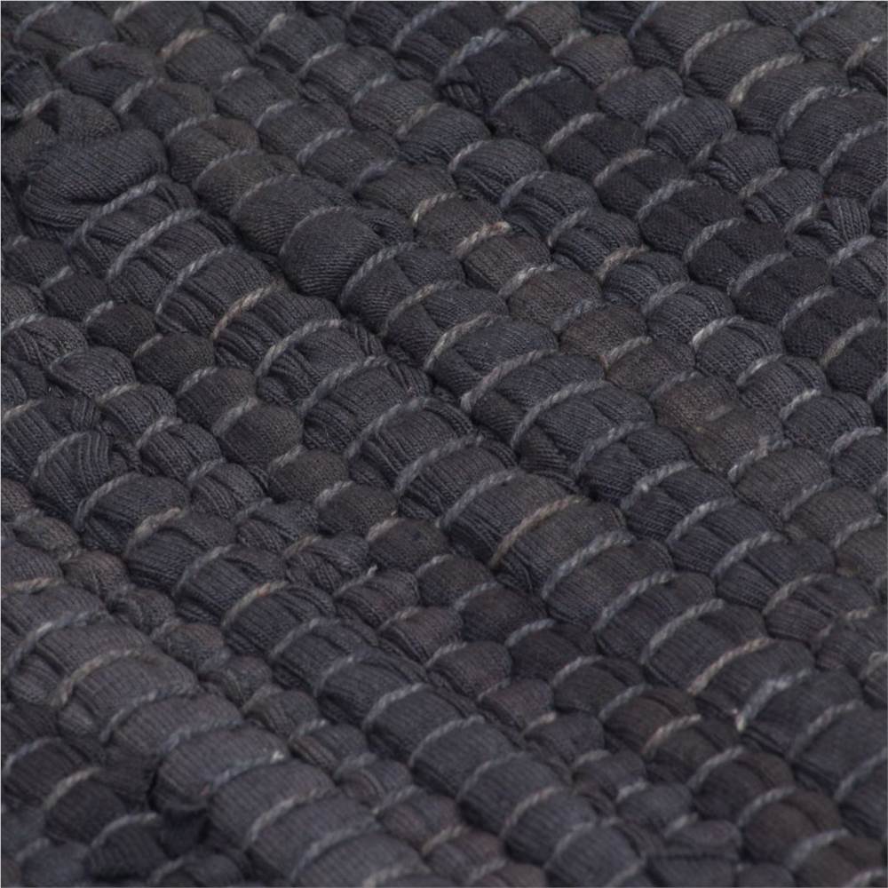 Hand-woven Chindi Rug Cotton 160x230 cm Anthracite