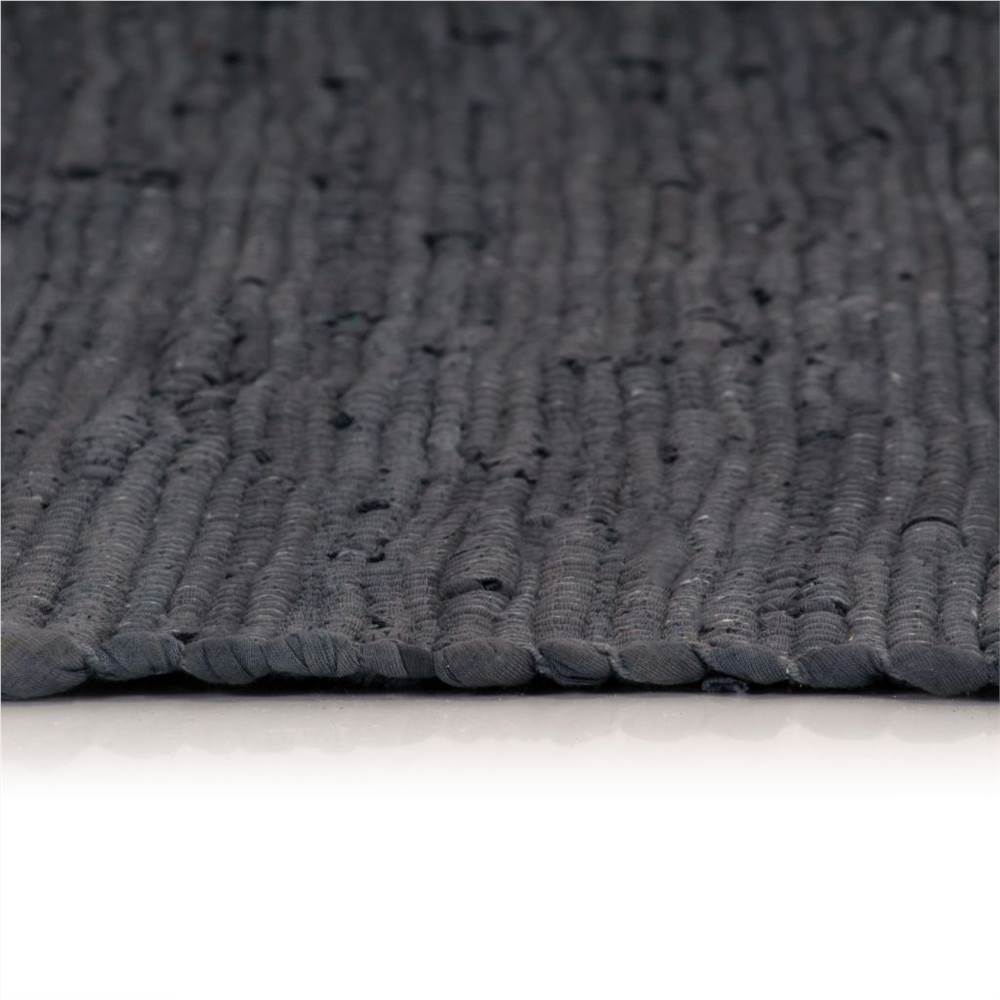 Hand-woven Chindi Rug Cotton 160x230 cm Anthracite