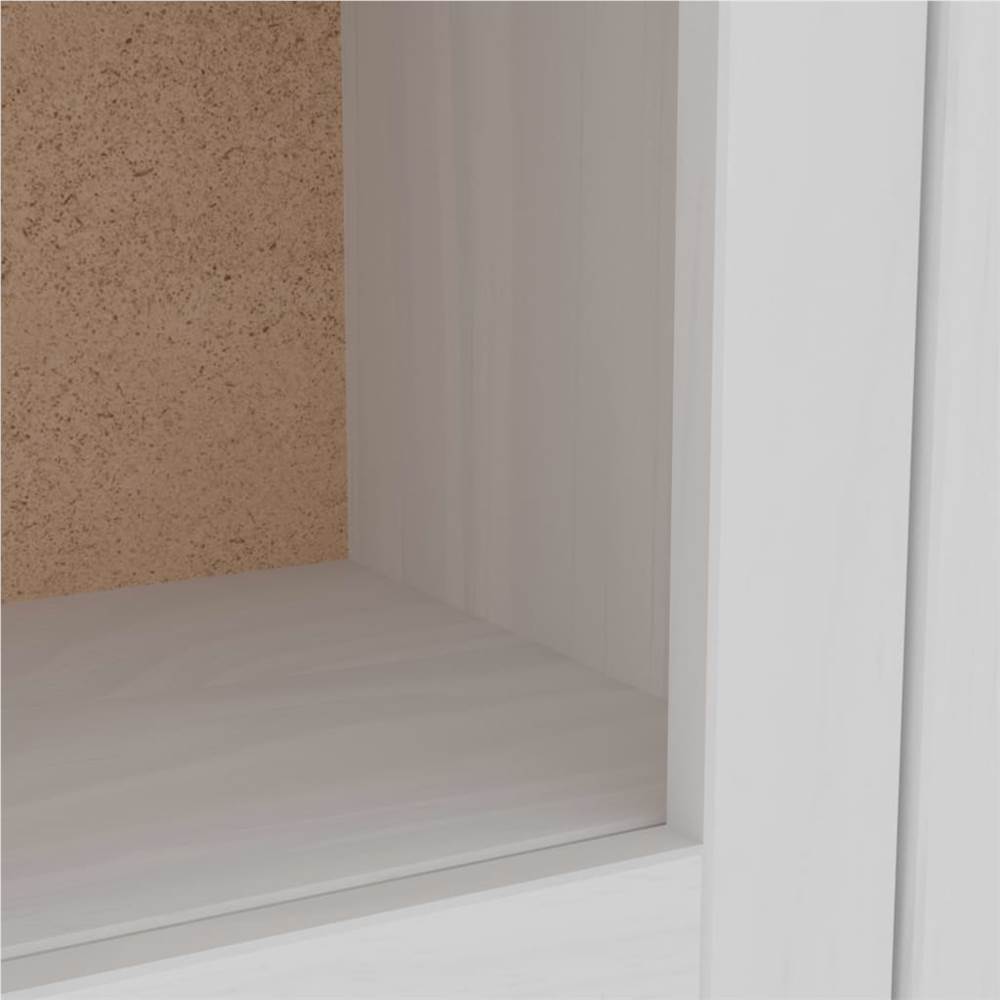 Highboard Hill Range White 85x37x170.5 cm Solid Pine Wood