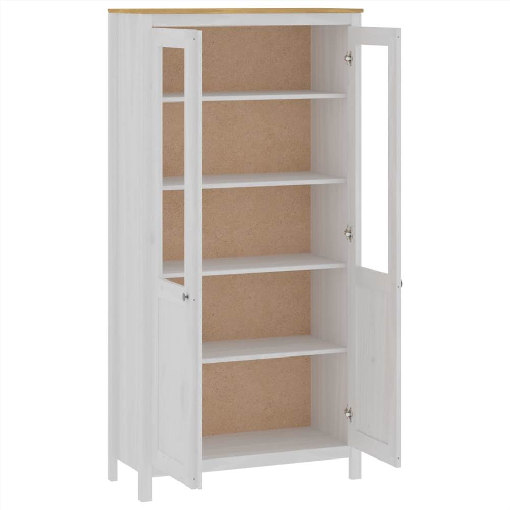 Highboard Hill Range White 85x37x170.5 cm Solid Pine Wood