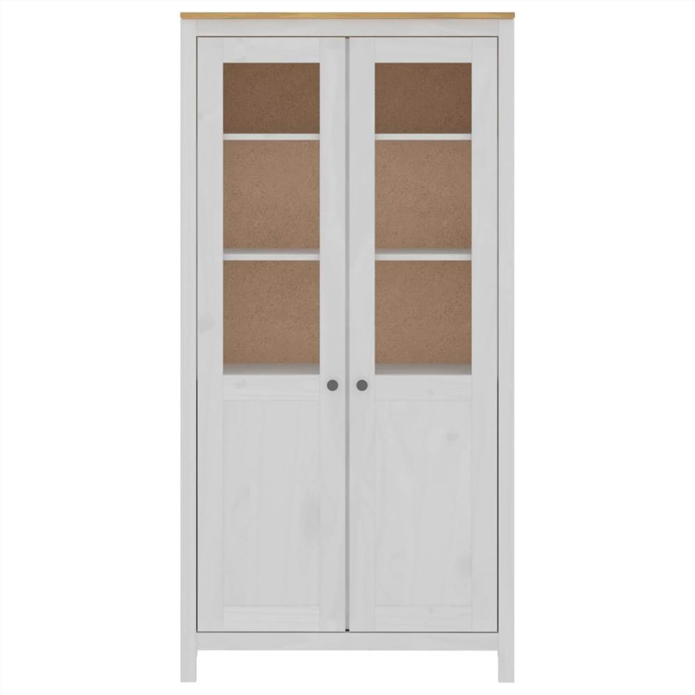 Highboard Hill Range White 85x37x170.5 cm Solid Pine Wood