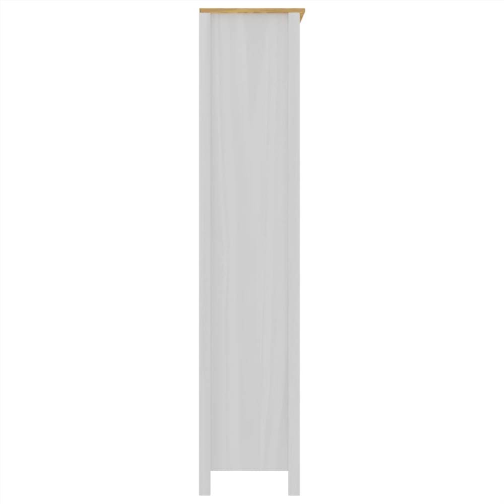 Highboard Hill Range White 85x37x170.5 cm Solid Pine Wood