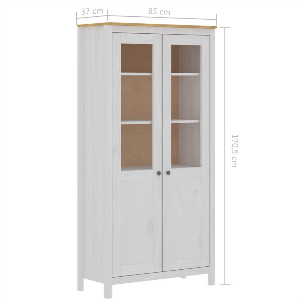 Highboard Hill Range White 85x37x170.5 cm Solid Pine Wood