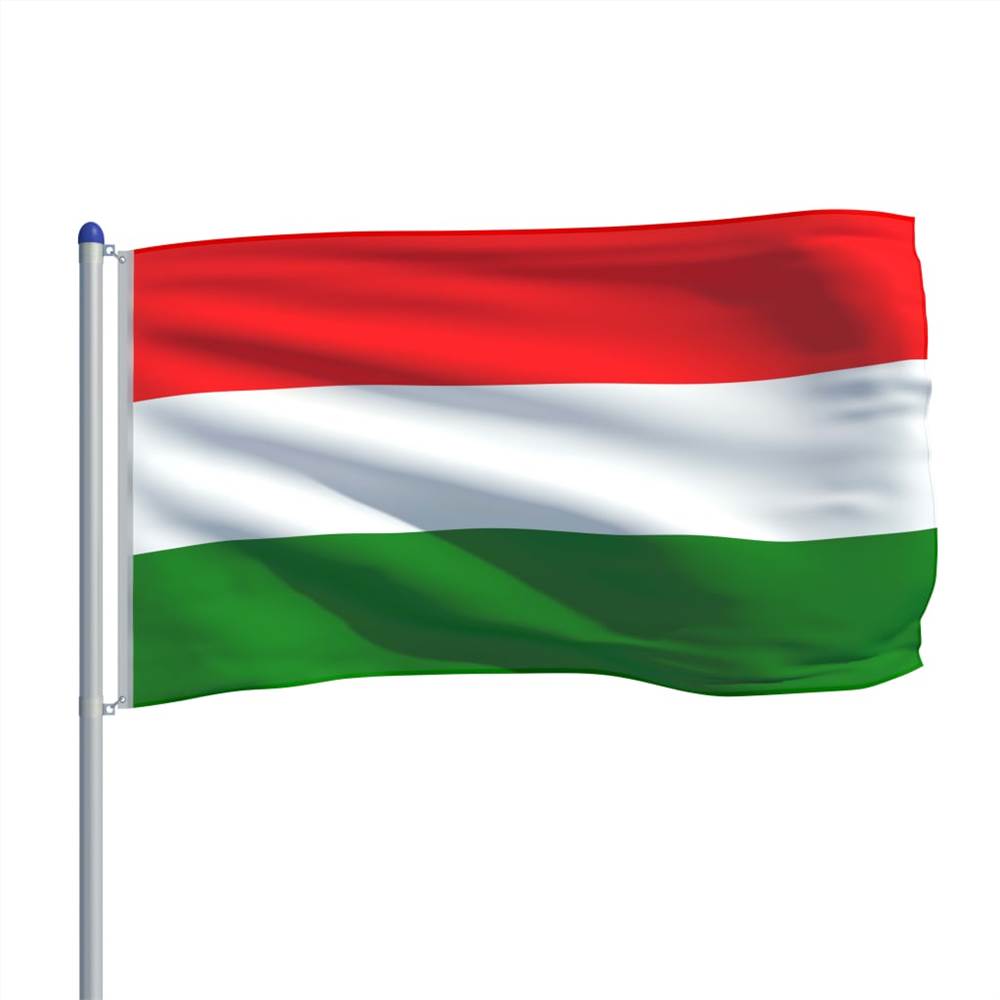 Hungary Flag and Pole Aluminium 6 m