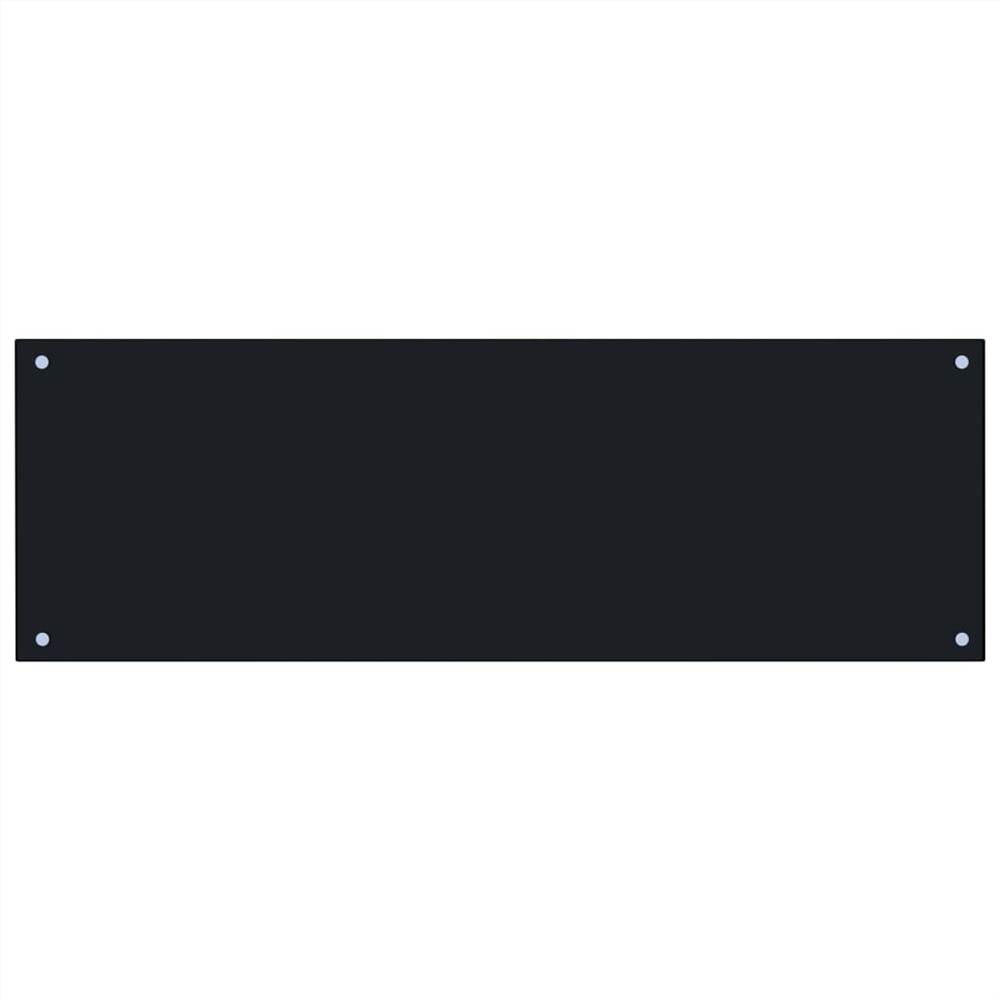 Kitchen Backsplash Black 120x40 cm Tempered Glass