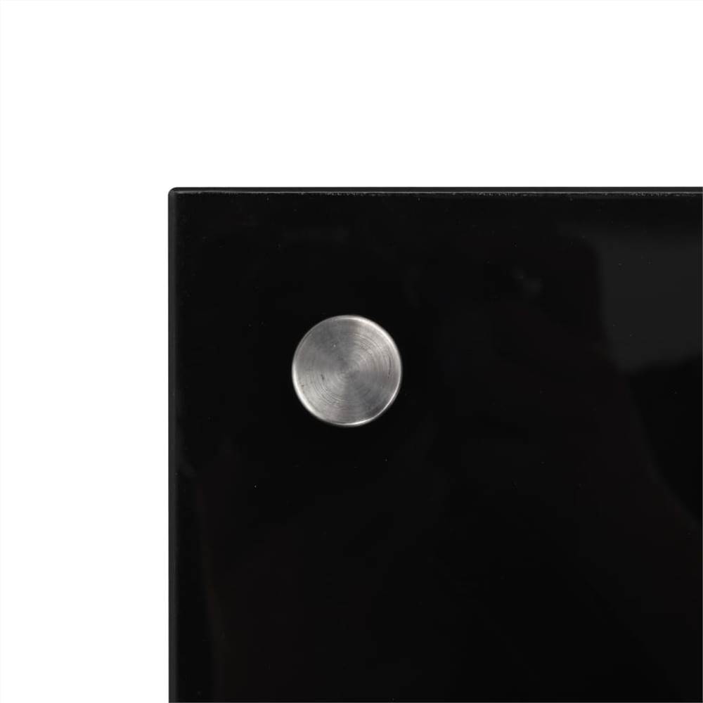 Kitchen Backsplash Black 120x40 cm Tempered Glass