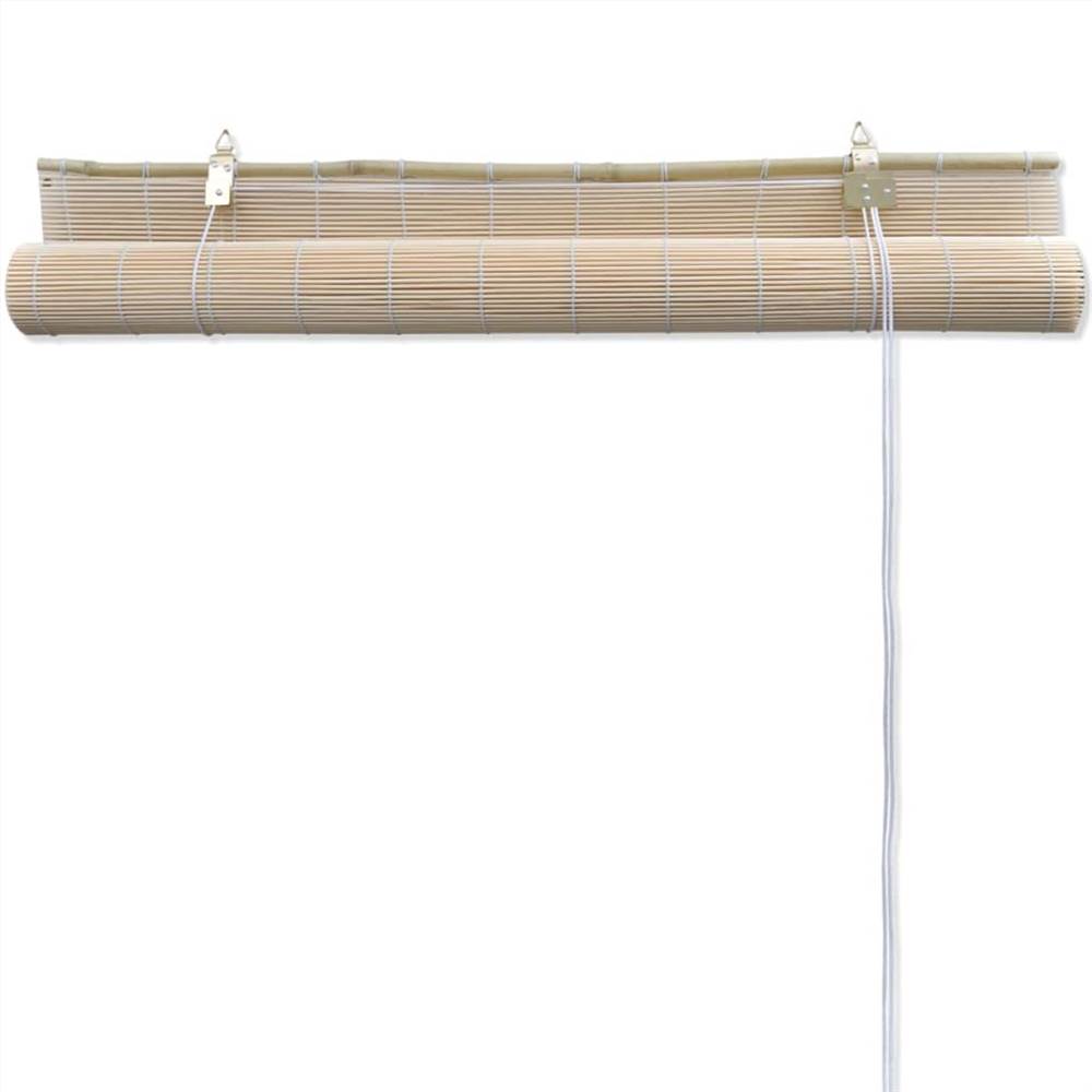 Natural Bamboo Roller Blinds 2 pcs 120x160 cm