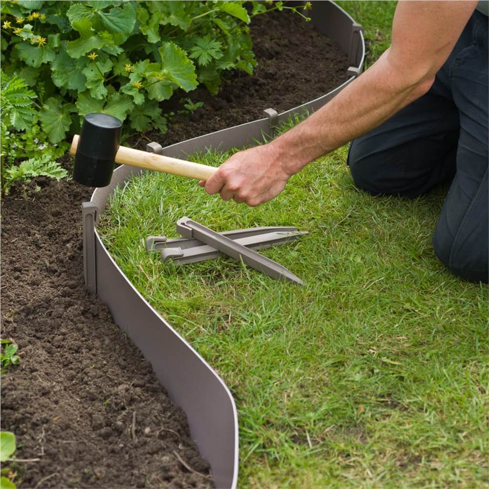 Nature Garden Border Edging 0.15x10 m Taupe