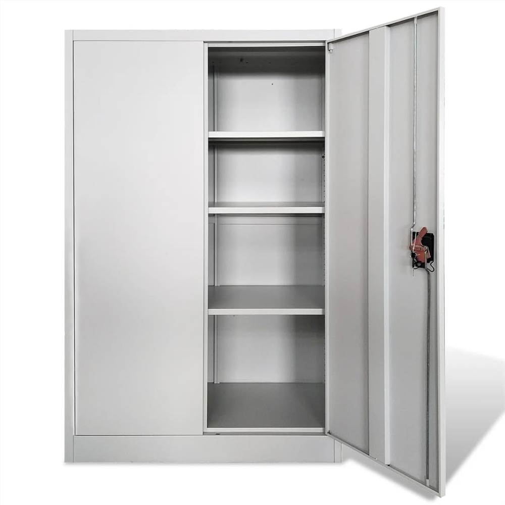 Office Cabinet 90x40x140cm Steel Grey