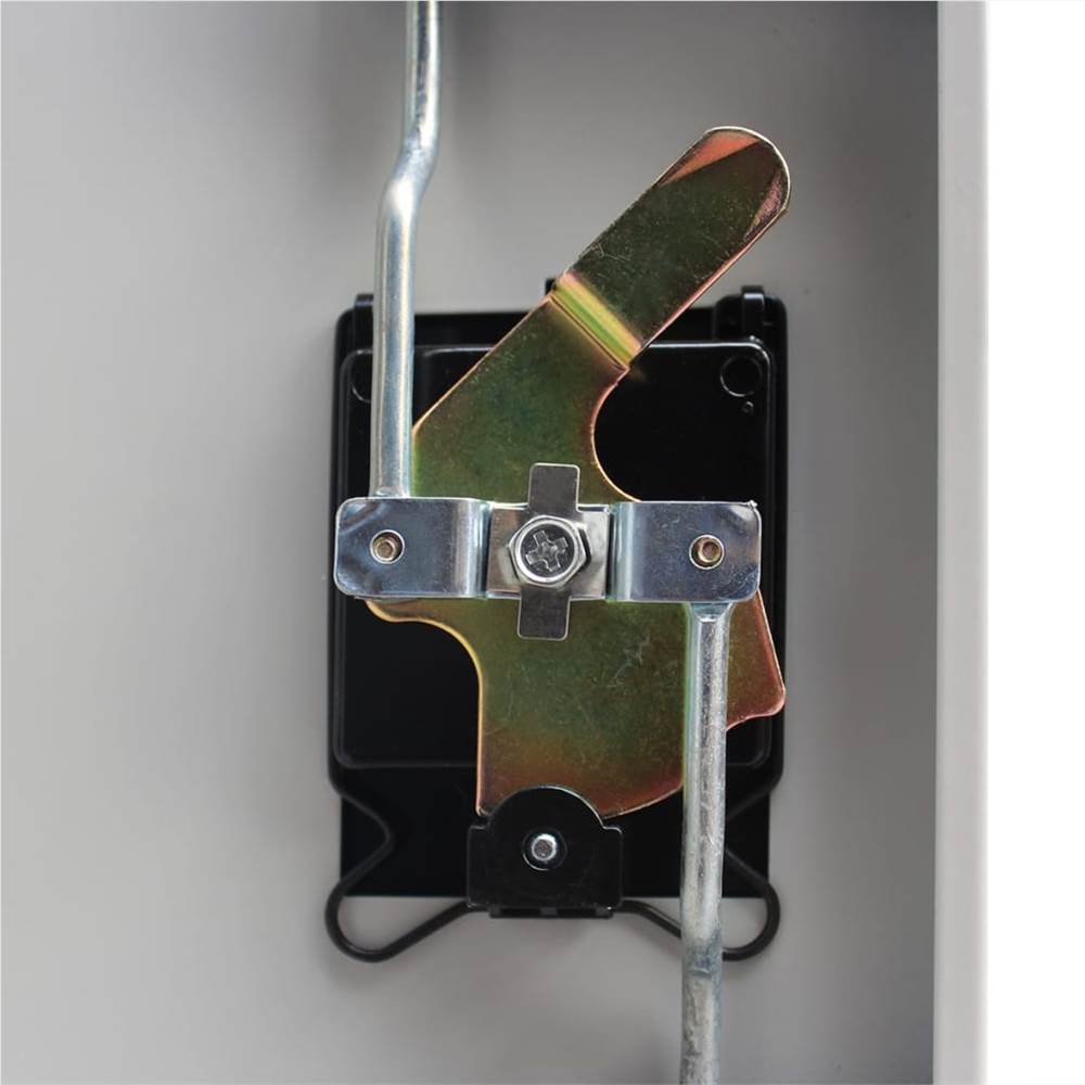 Office Cabinet 90x40x140cm Steel Grey