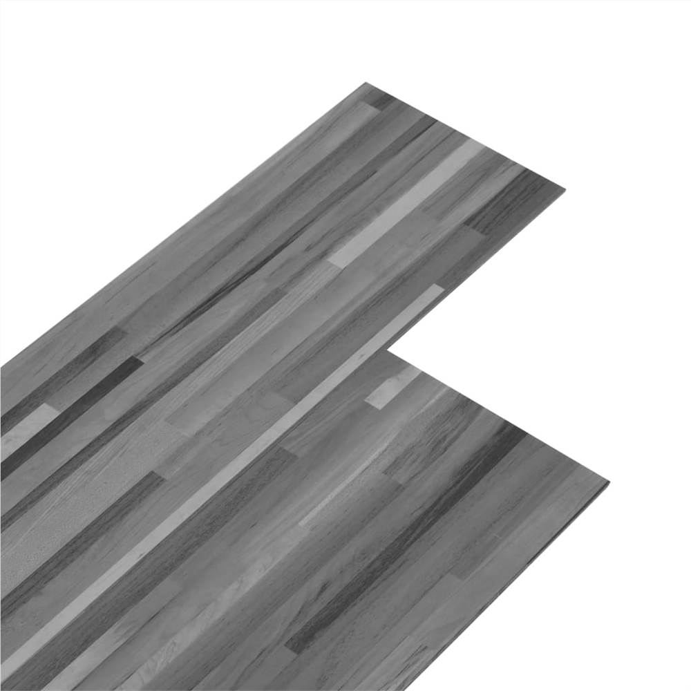 PVC Flooring Planks 4.46 m² 3 mm Striped Grey
