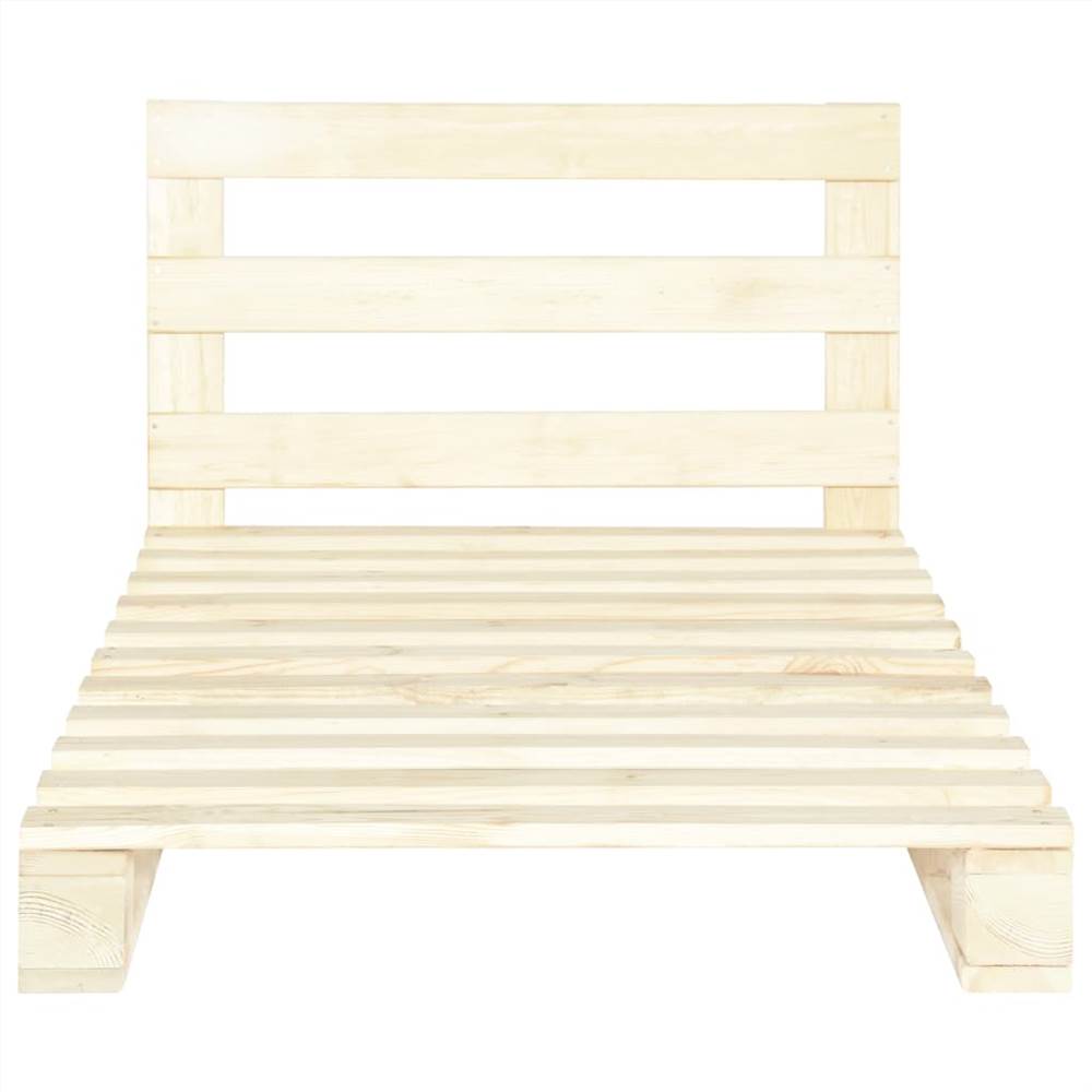 Pallet Bed Frame Solid Pine Wood 90x200 cm