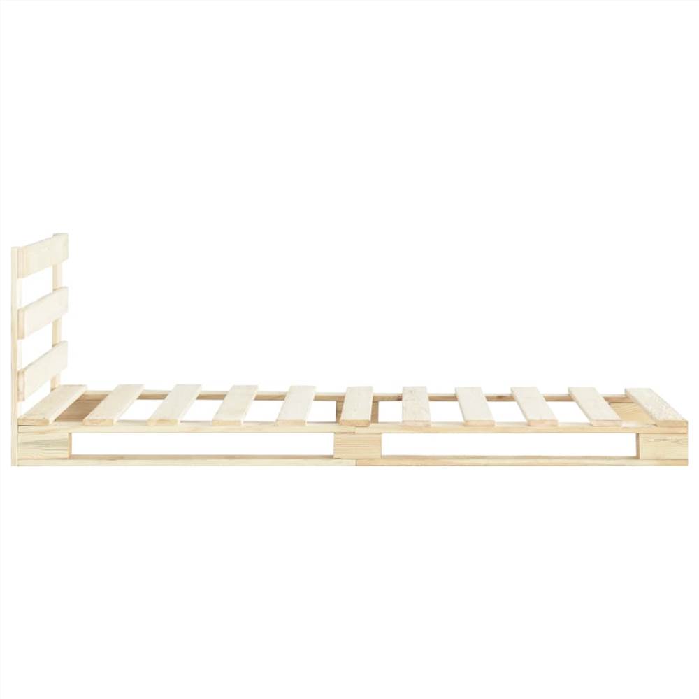Pallet Bed Frame Solid Pine Wood 90x200 cm
