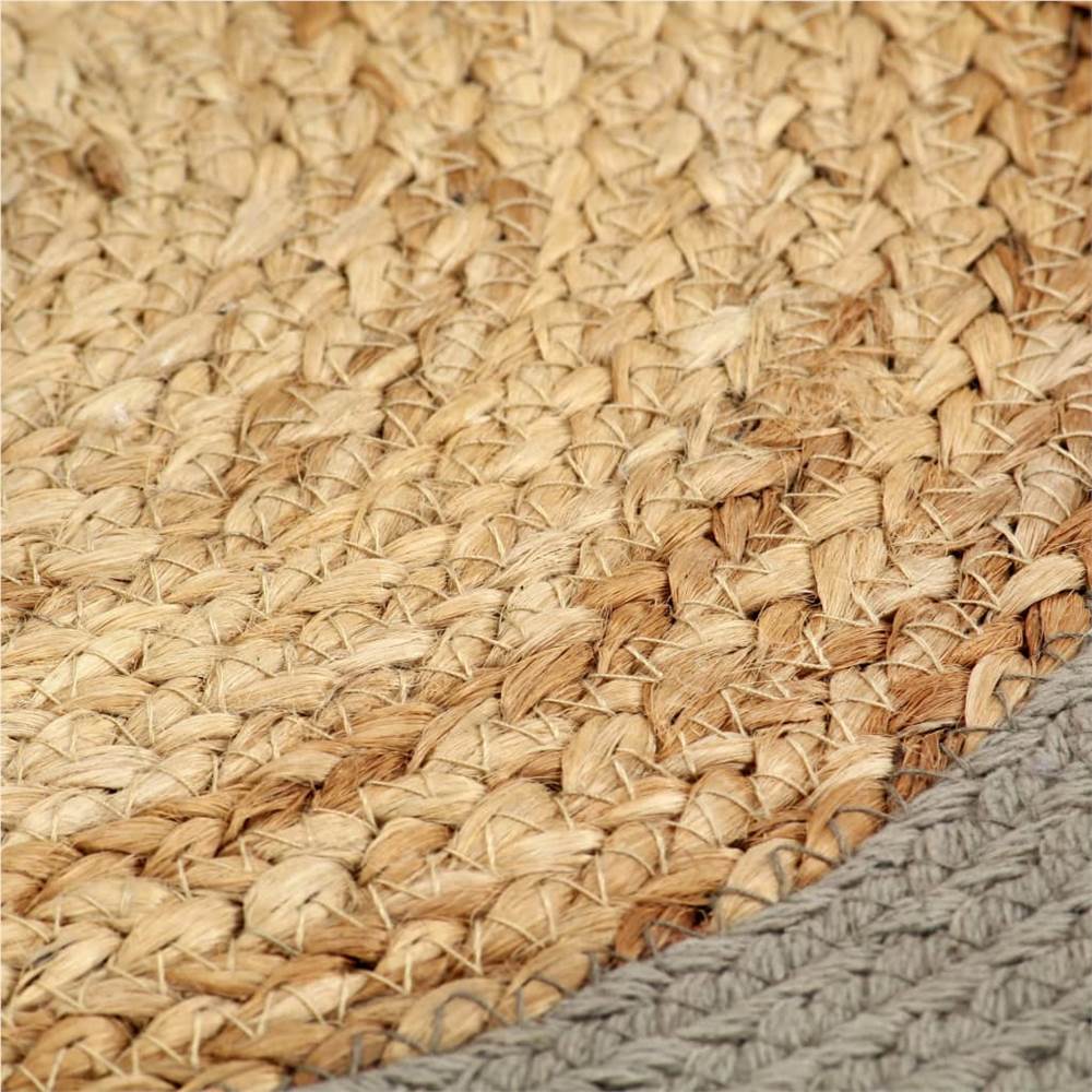 Placemats 6 pcs Natural and Grey 38 cm Jute and Cotton