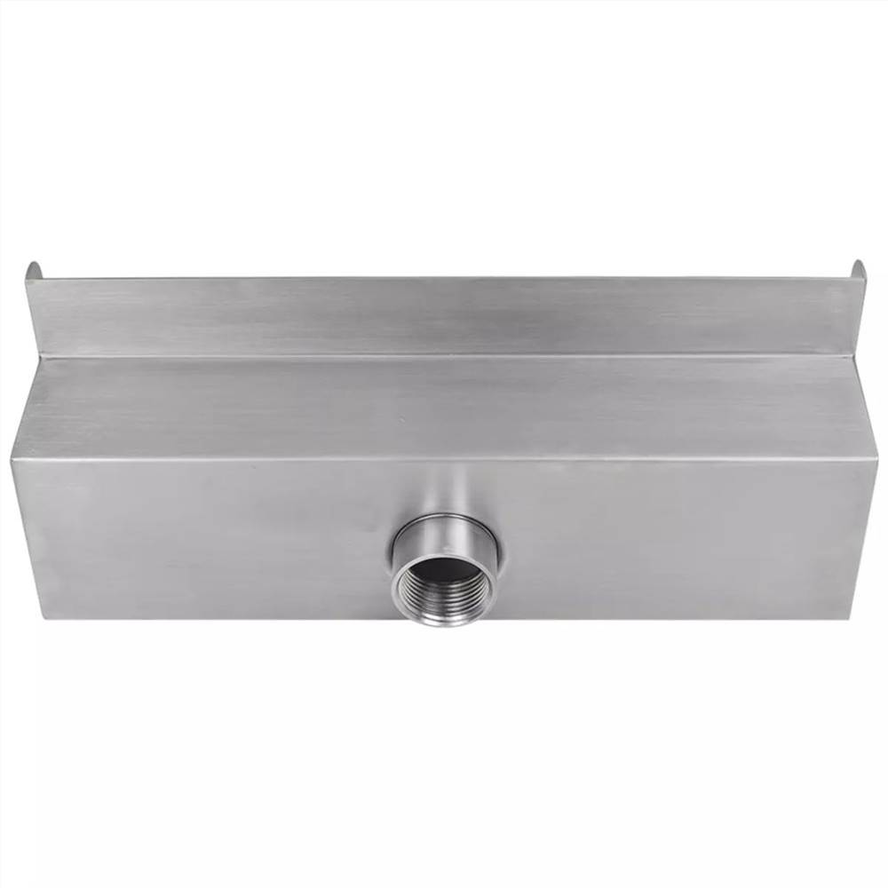 Rectangular Waterfall Pool Fountain Stainless Steel 30 cm
