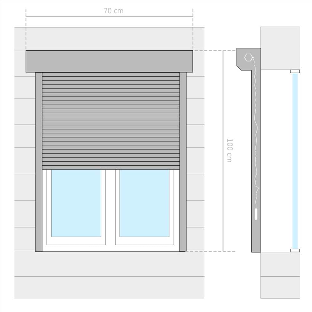 Roller Shutter Aluminium 70x100 cm Anthracite