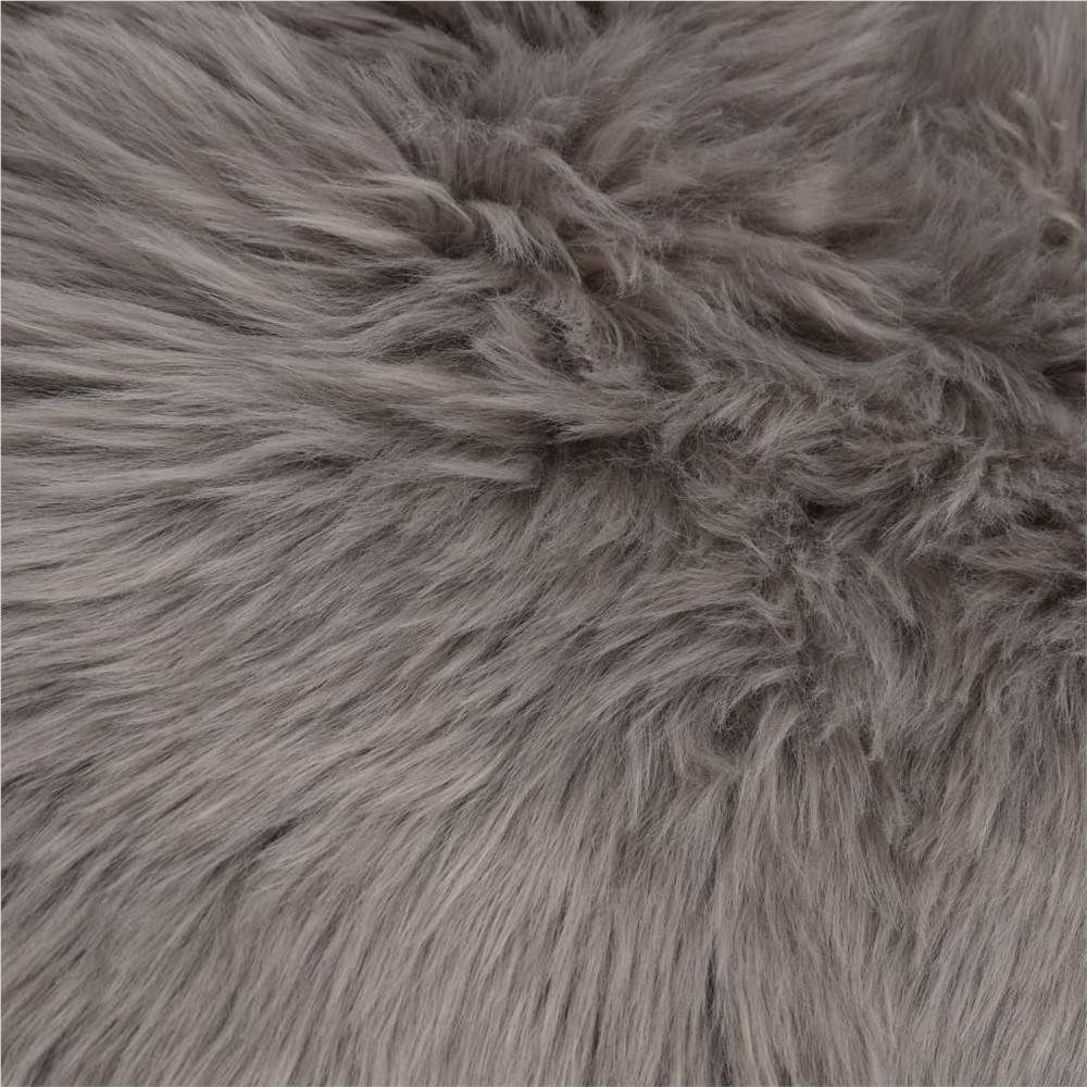 Rug 60x90 cm Faux Sheepskin Light Grey