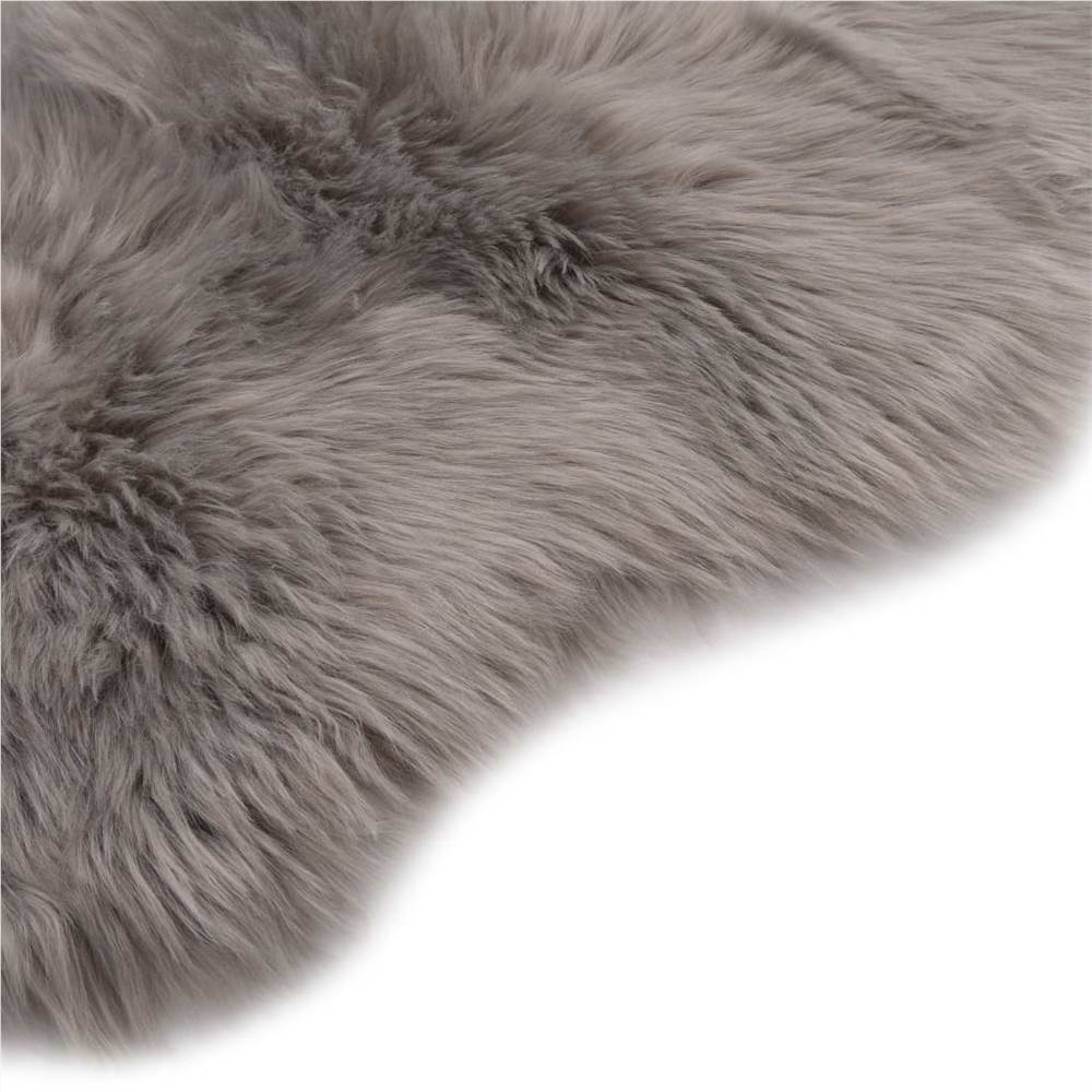 Rug 60x90 cm Faux Sheepskin Light Grey