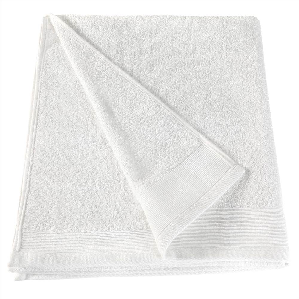 Sauna Towels 10 pcs Cotton 350 gsm 80x200 cm White
