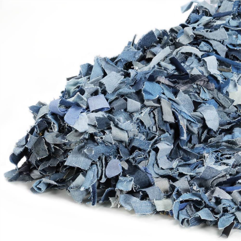 Shaggy Rug Denim 160x230 cm Blue