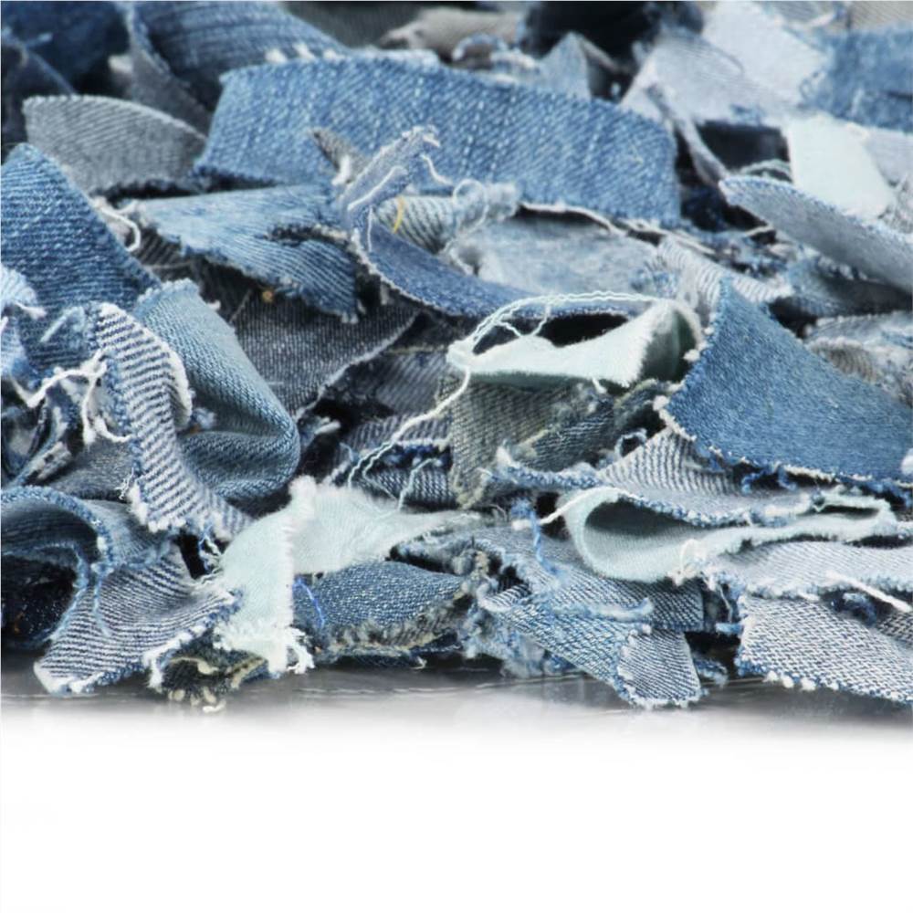 Shaggy Rug Denim 160x230 cm Blue