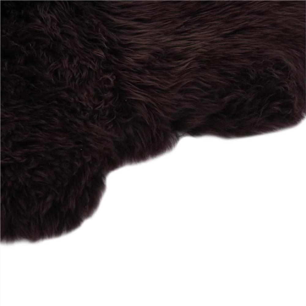 Sheepskin Rug 60x180 cm Brown