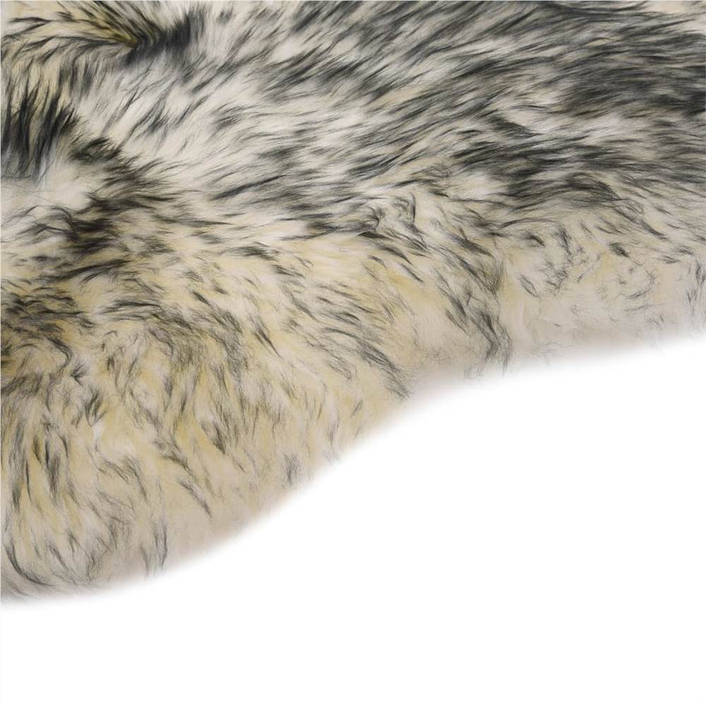 Sheepskin Rug 60x90 cm Dark Grey Melange