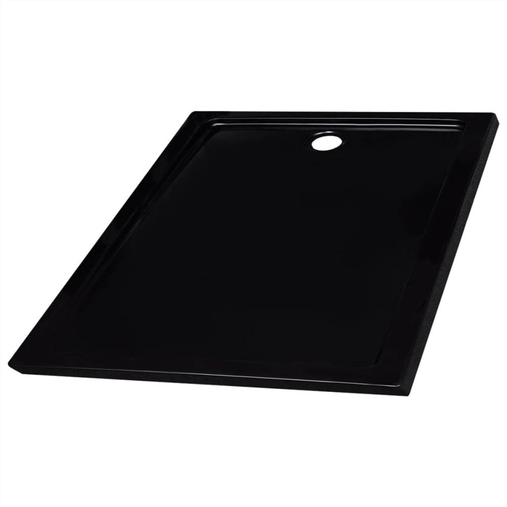 Shower Base Tray ABS Black 90x90 cm