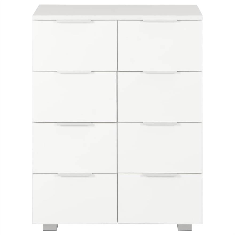 Sideboard High Gloss White 60x35x76 cm Chipboard