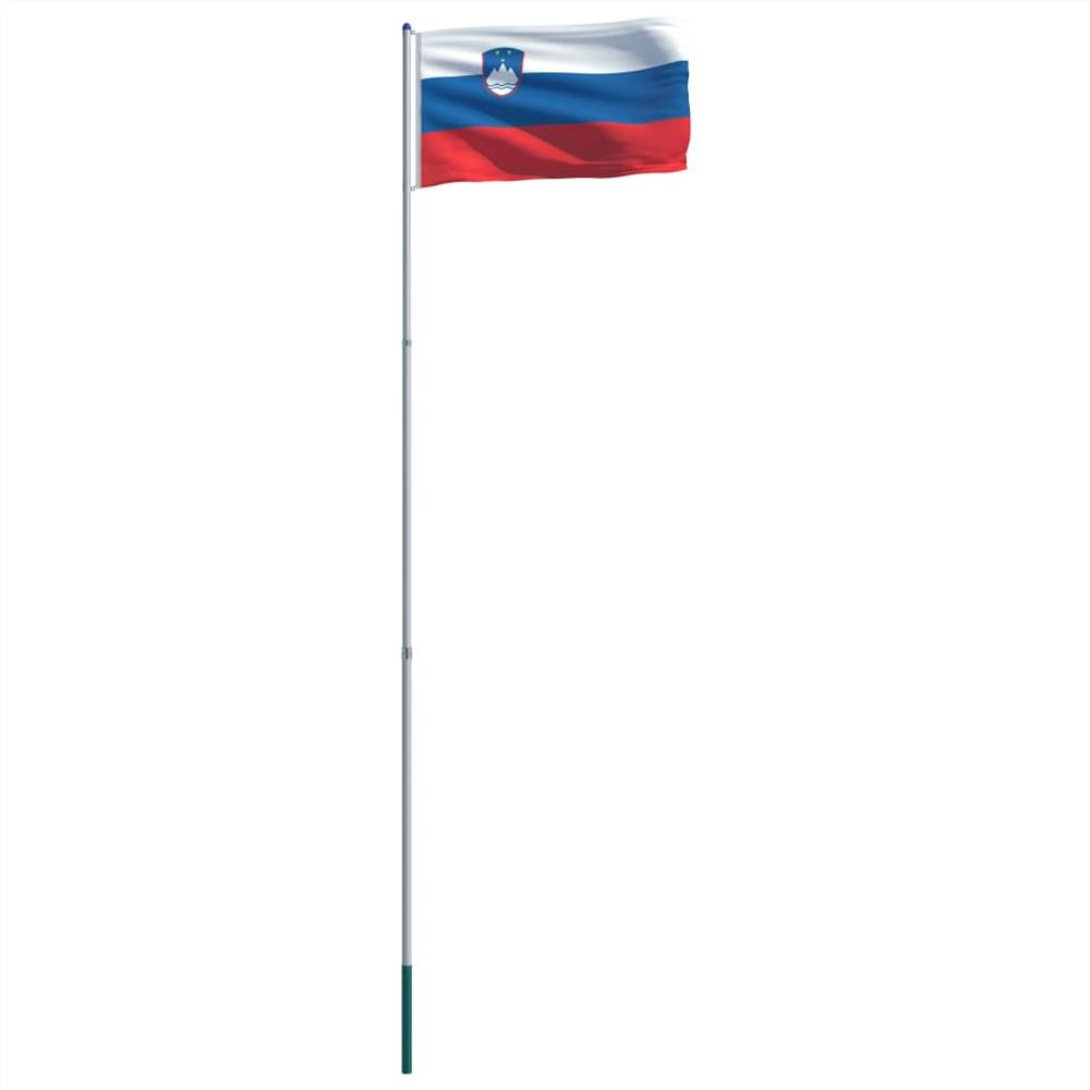 Slovenia Flag and Pole Aluminium 6 m