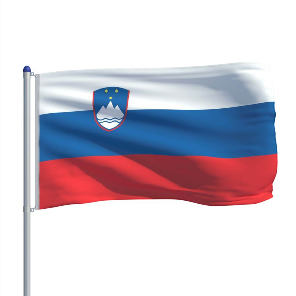 Slovenia Flag and Pole Aluminium 6 m
