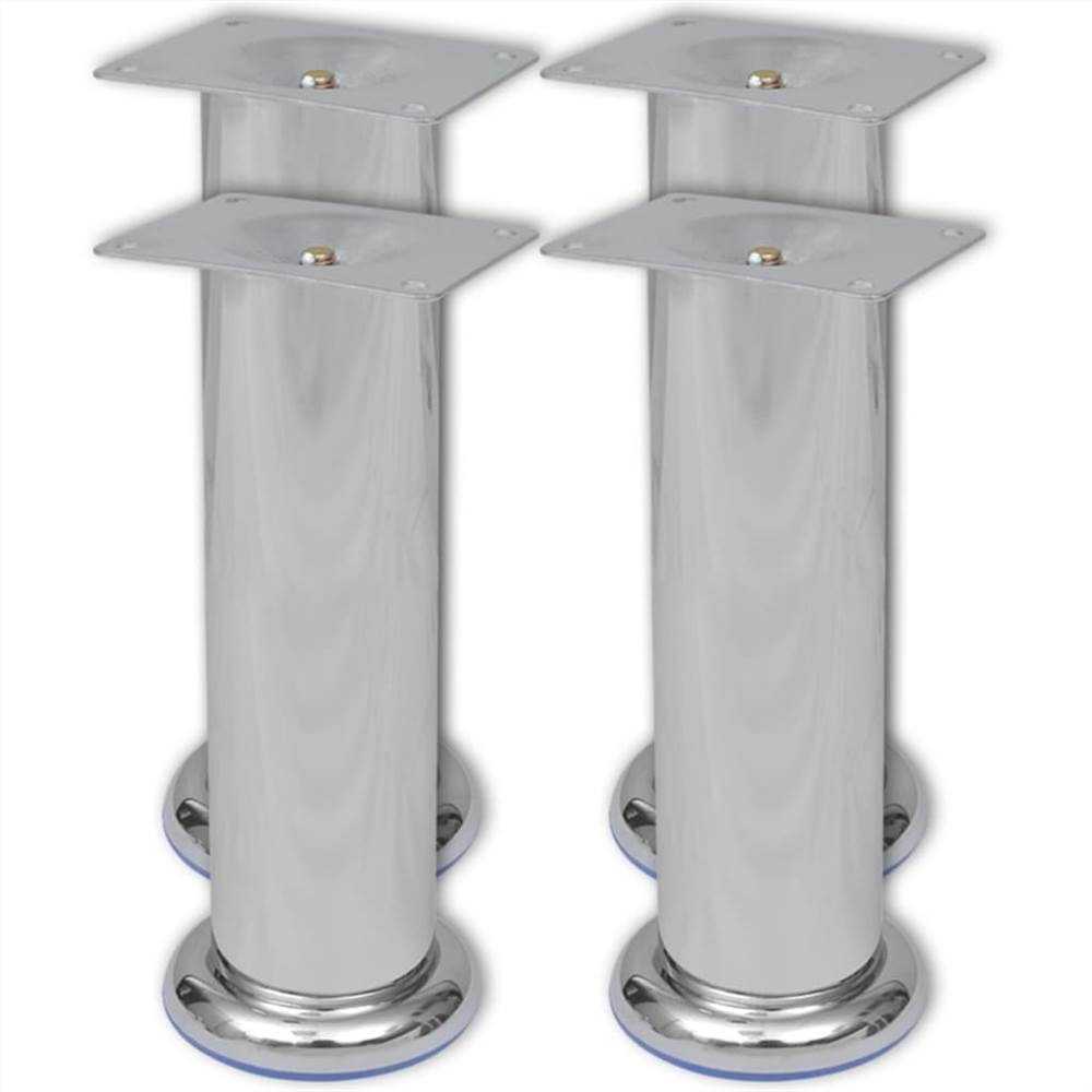 Sofa Legs 8 pcs Round Chrome 180 mm