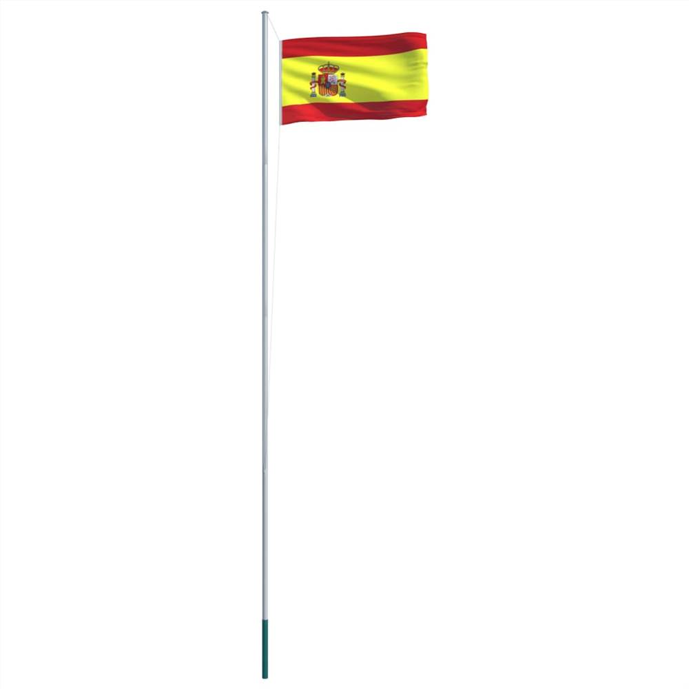 Spain Flag and Pole Aluminium 6,2 m
