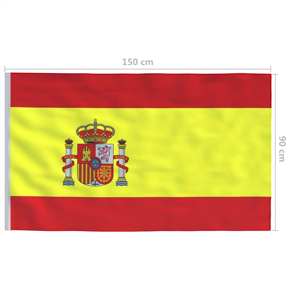 Spain Flag and Pole Aluminium 6,2 m
