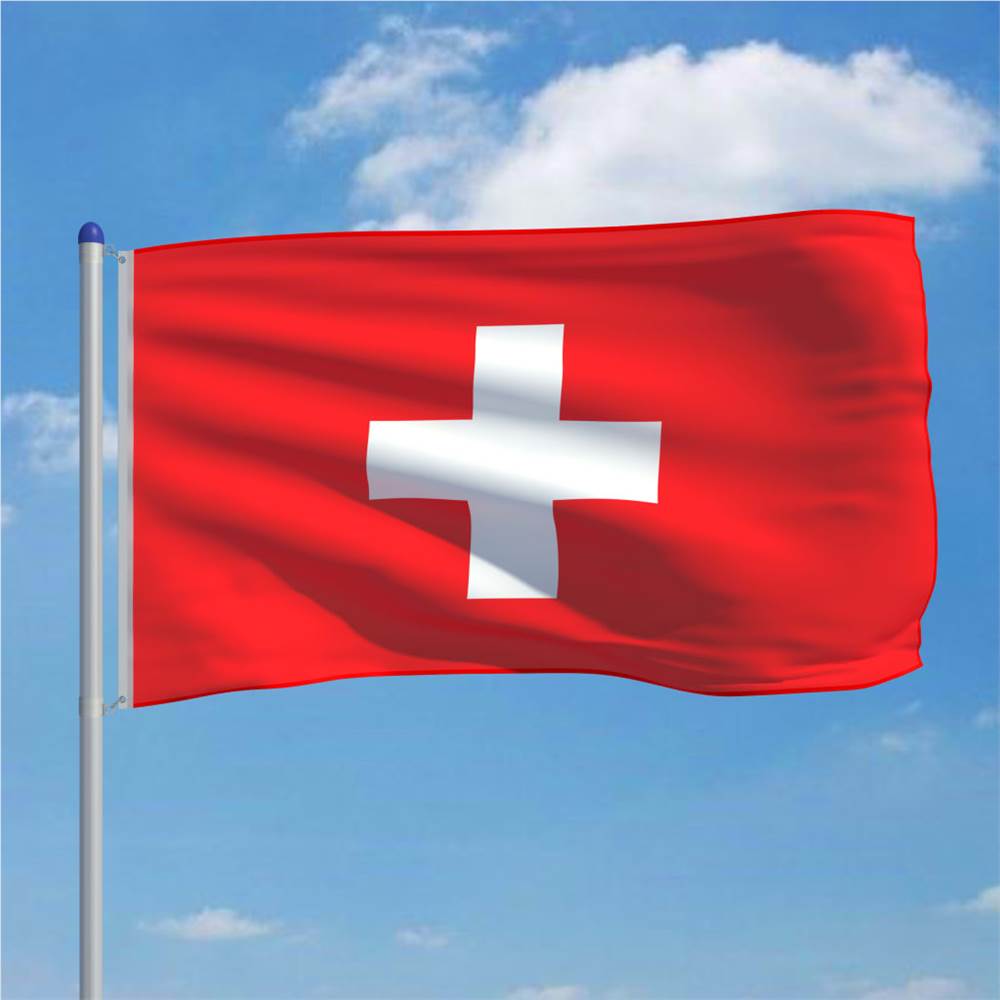 Switzerland Flag and Pole Aluminium 6 m