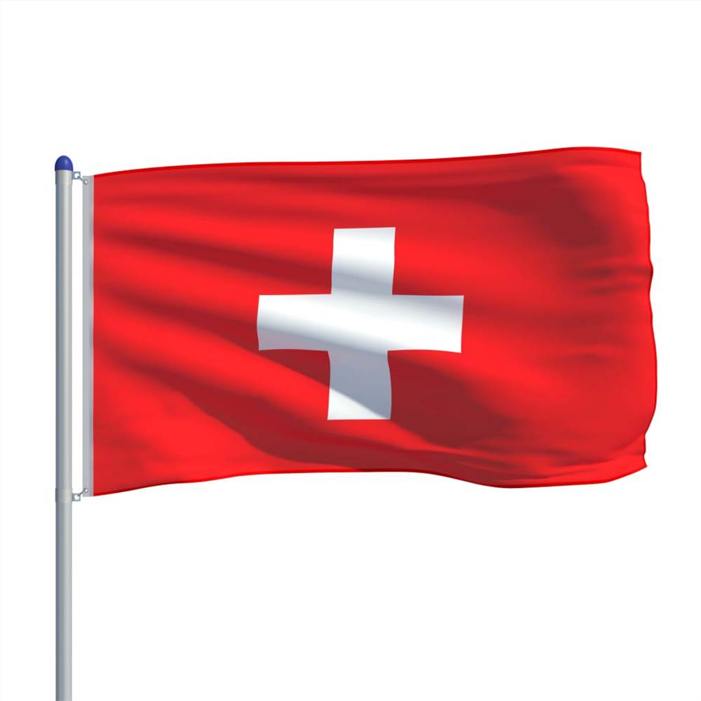 Switzerland Flag and Pole Aluminium 6 m