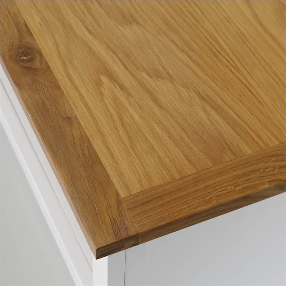 TV Cabinet 90x35x48 cm Solid Oak Wood