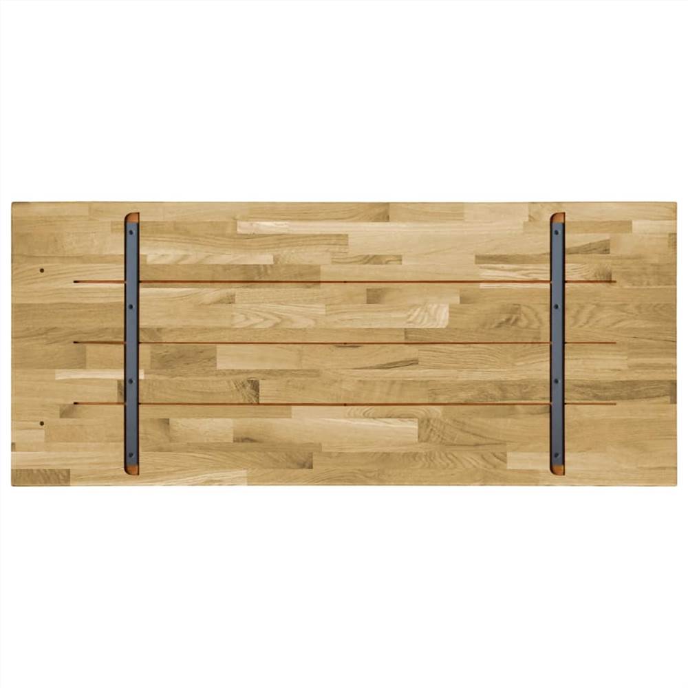 Table Top Solid Oak Wood Rectangular 23 mm 120x60 cm