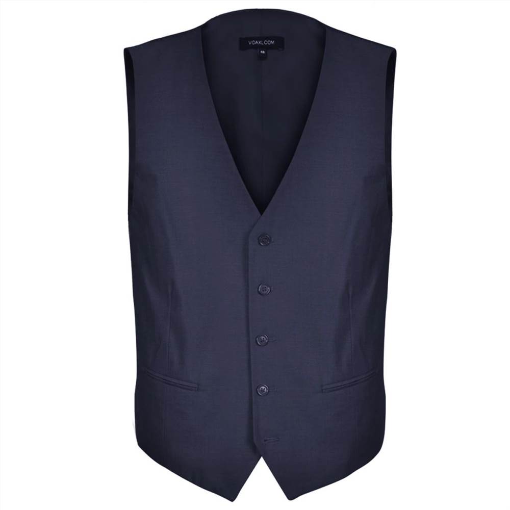 Three Piece Men’s Business Suit Size 48 Navy Blue