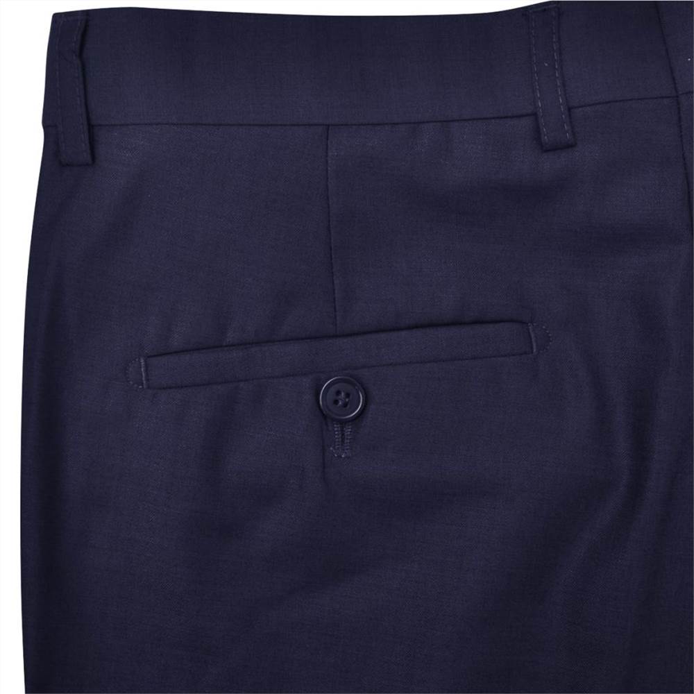 Three Piece Men’s Business Suit Size 48 Navy Blue