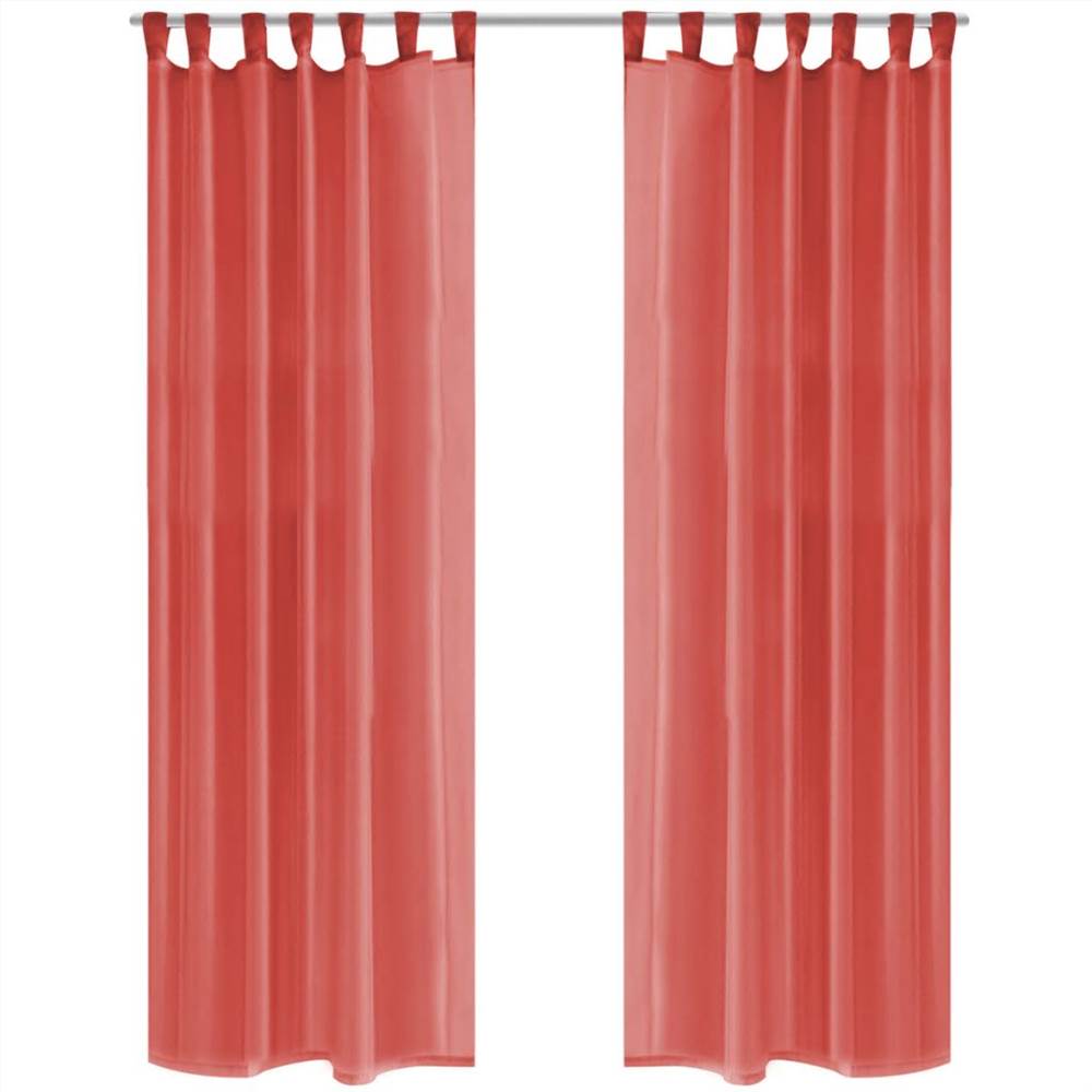

Voile Curtains 2 pcs 140x245 cm Red