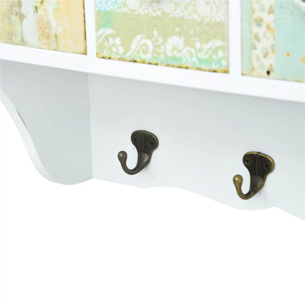 Wall Mounted Coat Rack White 56x17x30 cm MDF
