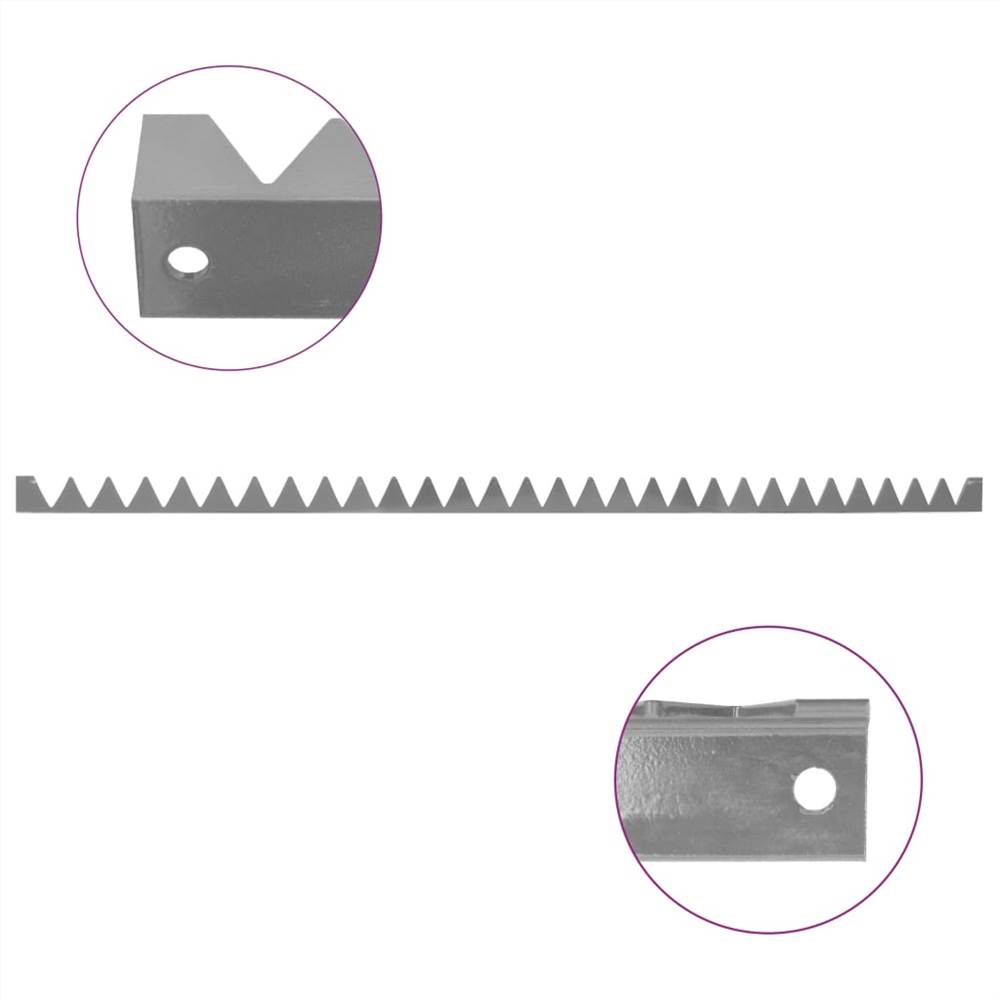 Wall Spikes 2 pcs Silver 1 m Galvanised Steel