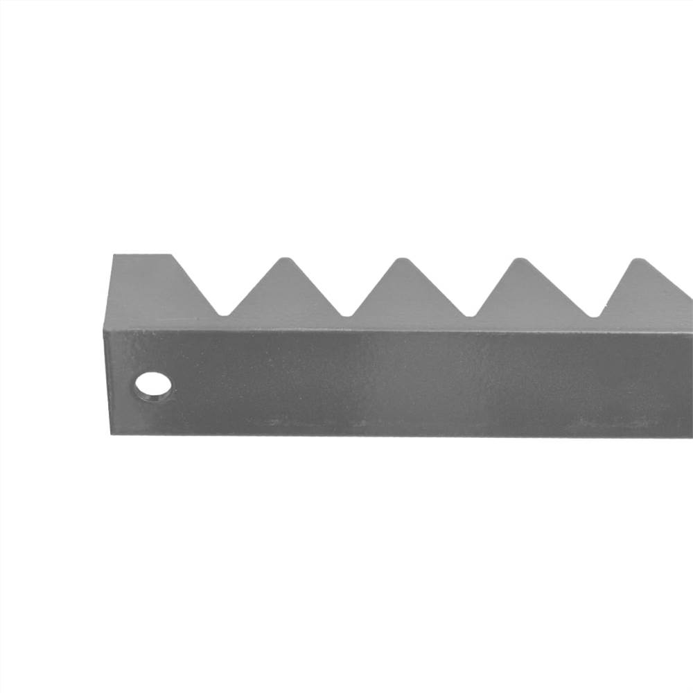Wall Spikes 2 pcs Silver 1 m Galvanised Steel