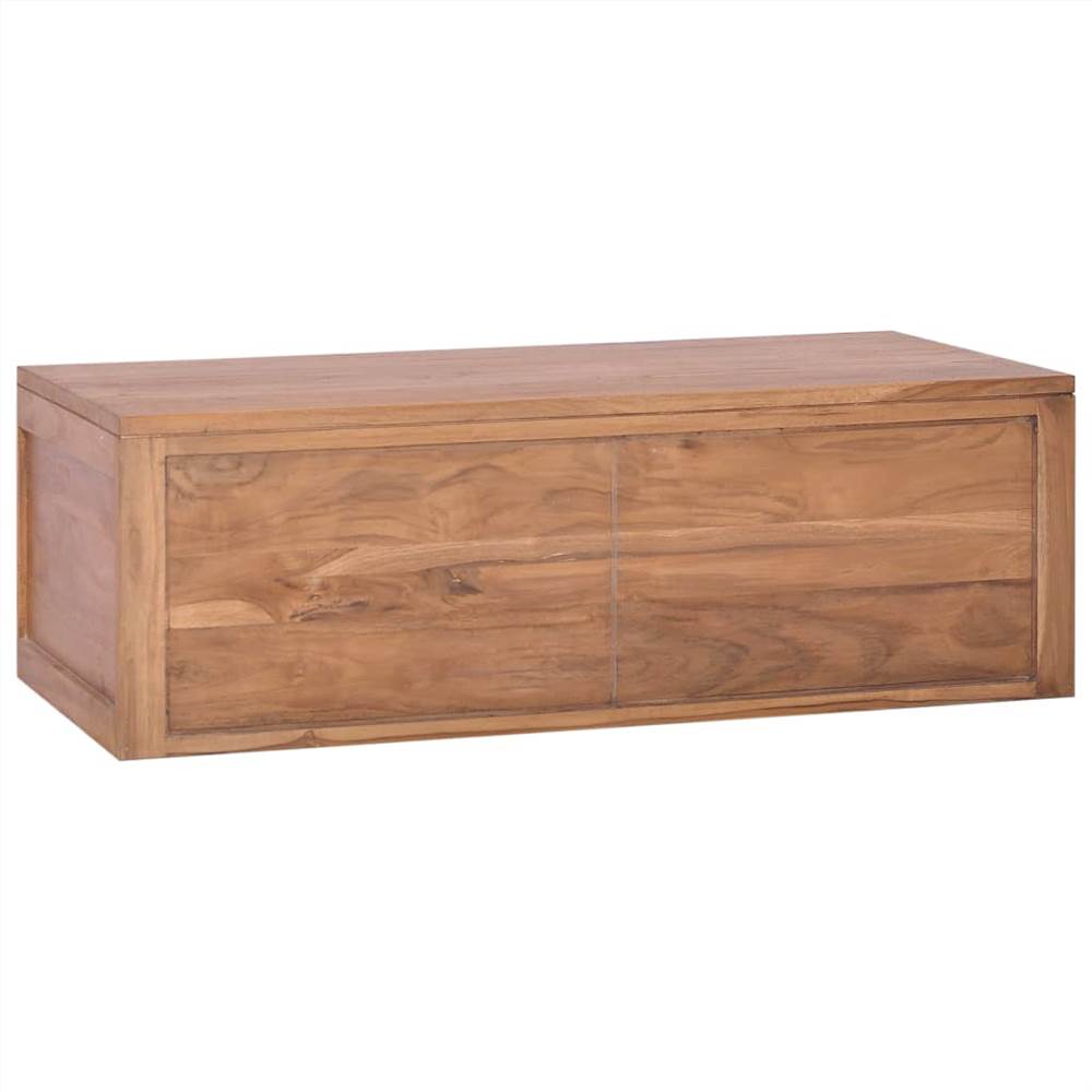 Wall-mounted Bathroom Cabinet 90x45x30 cm Solid Teak Wood